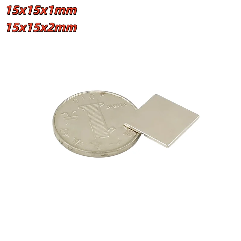 15x15x1 15x15x2 мм тонкие блочные магниты толщины магниты для домашних холодильников, офисов DIY 15*15*1 15*15*2