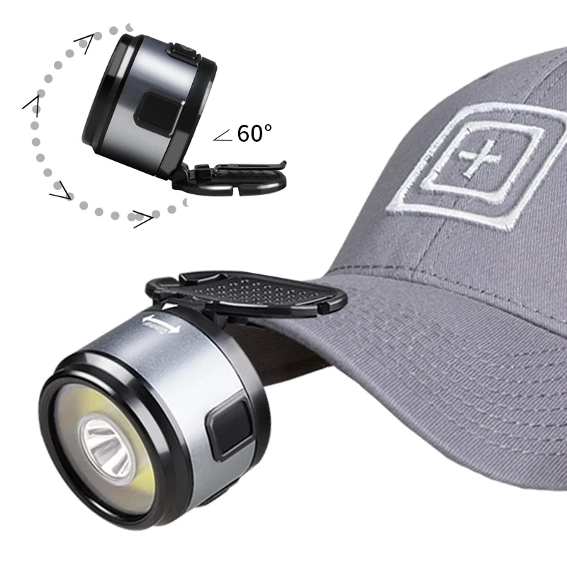 Powerful Multifunction Light with Magnet And Hook LED Headlamp USB Rechargeable Hat Clip Light For Camping Working Light Lamp