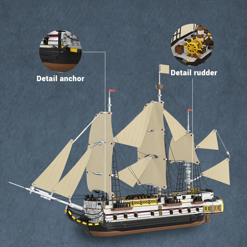 66048 3555 pçs moc criatividade expedição navio blocos de construção montagem barco tijolos modelo brinquedos para meninos presente natal conjunto