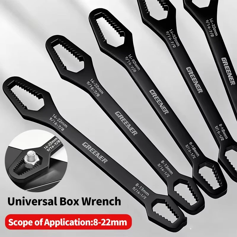 GREENER 8-22mm Universal Double Head Torx Wrench Self-Tightening