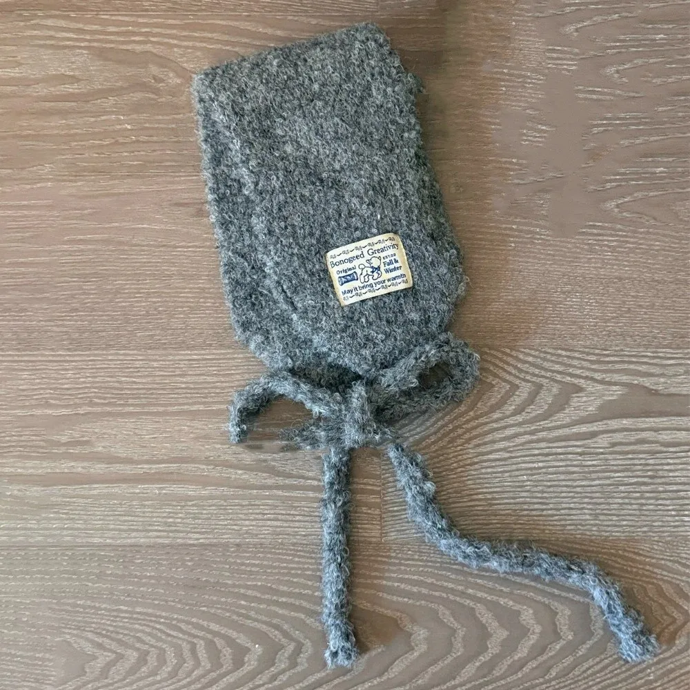 

Модные шерстяные наушники в корейском стиле с ремешками, утепленные однотонные вязаные наушники, защита ушей, ветрозащитные теплые наушники для девочек