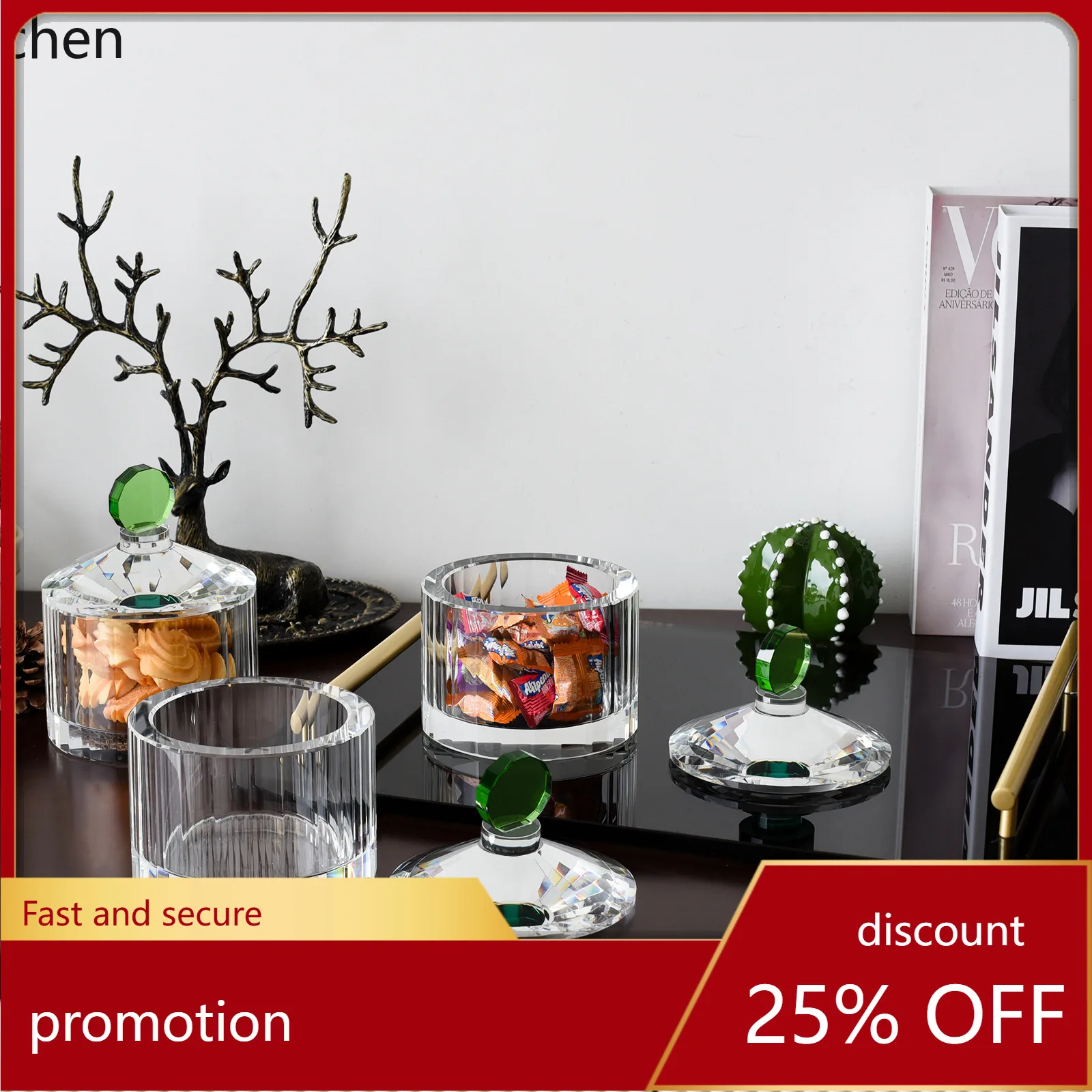 ZML jewelry box, jewelry jar, bedroom dressing table decoration, gift, model home display piece