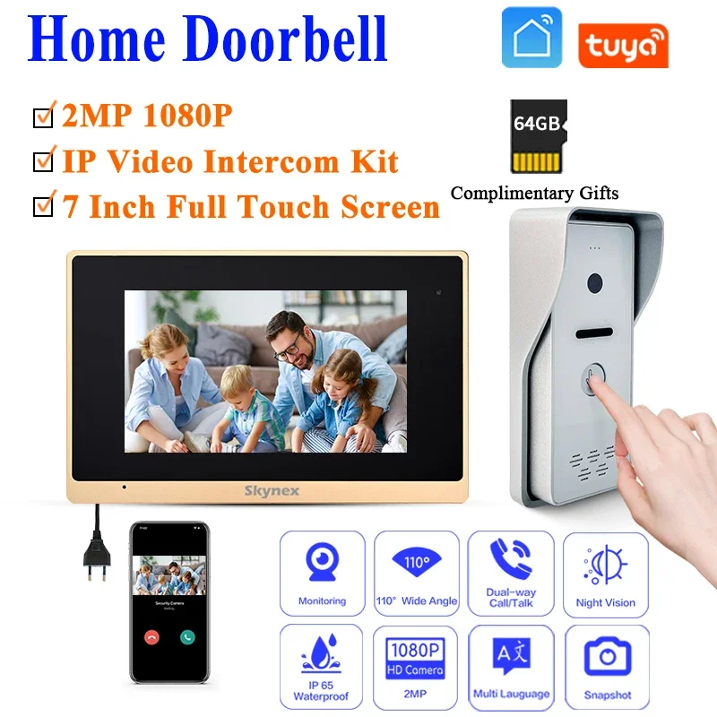 

2 Wire Street Panel Outdoor WIFI TUYA Smart Life TouchUnit Panel Touch Unit If Add Poe No Limited For Indoor Monitor And Outdoor