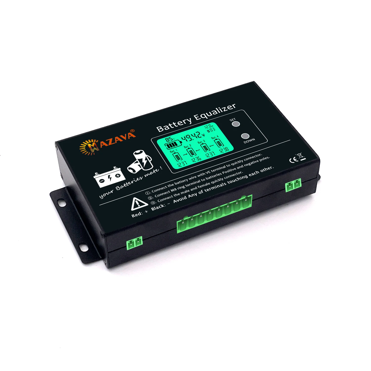 Mazava 4S HX02 LCD Battery Equalizer Active Gel AGM Lead Acid Li-ion LiFePO4 Battery Monitor Balancer 4S 4P 12 24 36 48 96 V