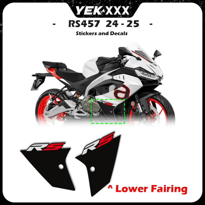 OEM Replacement Stickers 2024-2025 For Aprilia RS457 Fairing Shell - Metallic Finish Design Motorcycle Sticker Decal Full LOGO