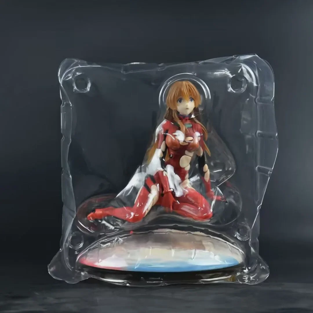 19cm anime eva asuka final postura sentada figuras de ação pvc modelo estátua brinquedos boneca mesa decoração coleção presentes encaixotados