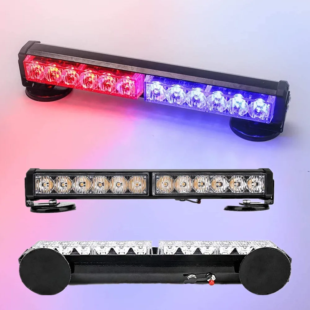 

12LED Magnetic Flashing Light Wireless Strobe Warning Emergency light Police Firemen Lamp LED Flasher Beacon Signal lamp US Plug