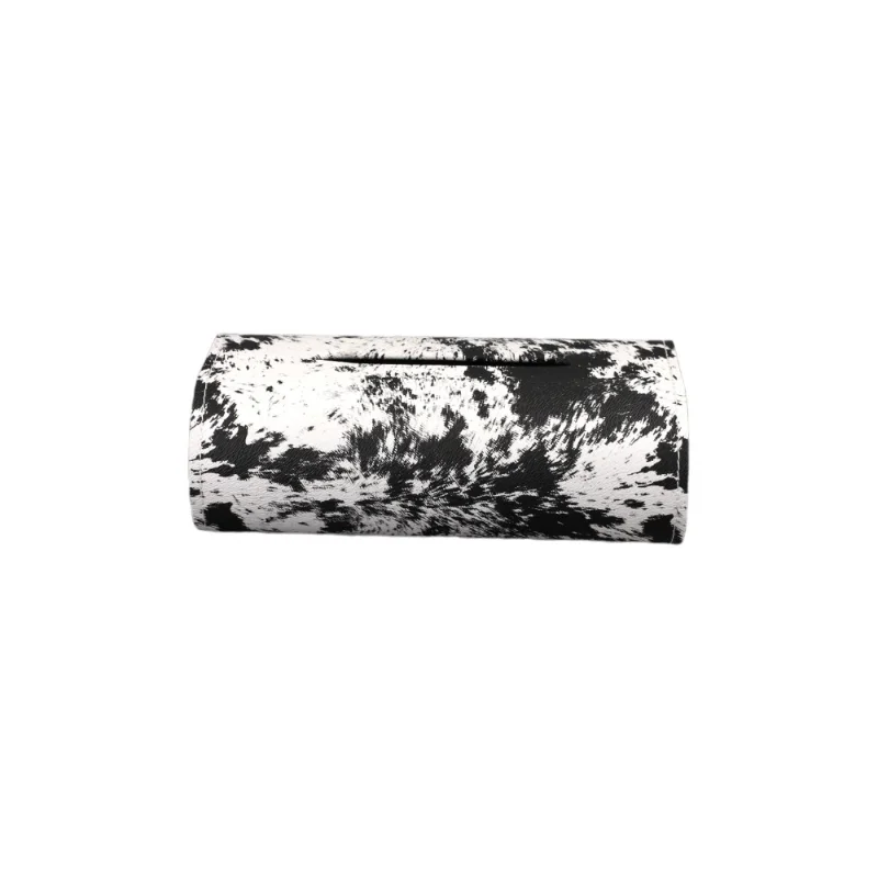 Nordic Creative Geometric Metal Leather Tissue Box Drawing Carton Tabletop Ornament Bedroom Dining Room Living Room Home Accesso