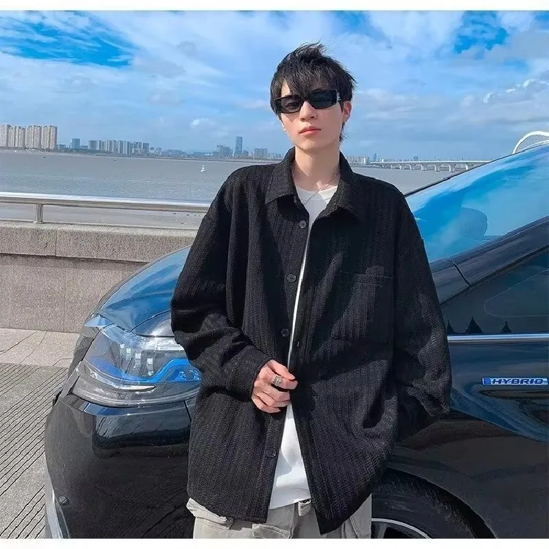 

Куртка унисекс с узором «рыбья кость», в стиле «маленький аромат», для весны и осени, в американском стиле, модный бренд, свободный крой, для повседневной носки