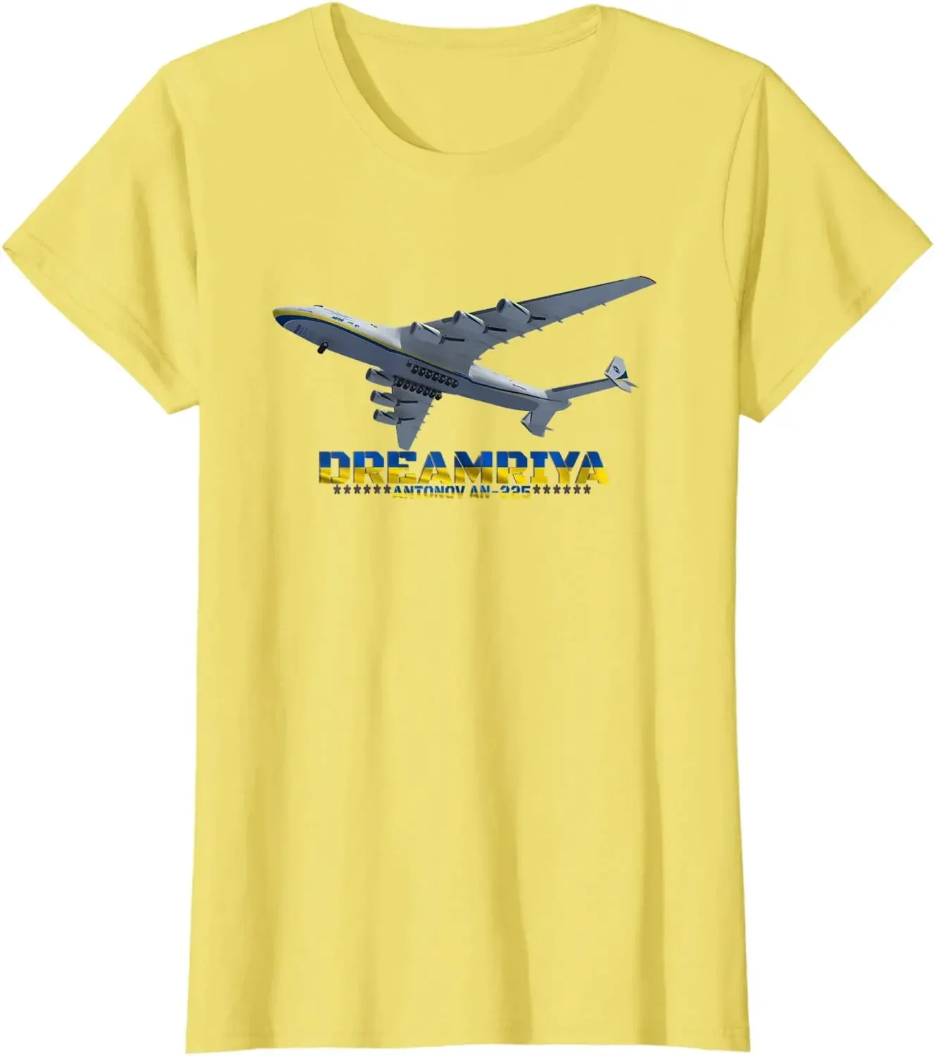 Antonov AN-225 Mriya Worlds Largest Cargo Aircraft T-Shirt 100 % Baumwolle O-Ausschnitt Kurzarm Sommer Casual Herren T-Shirt Größe S-3XL