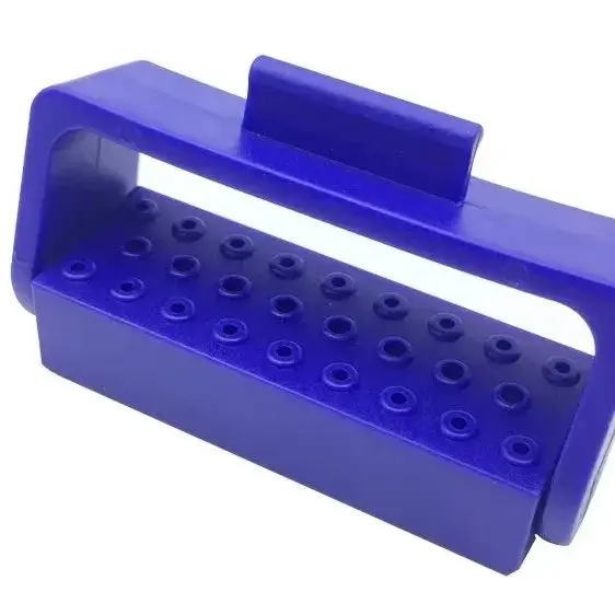 

26 Holes Dental Bur Holder Dental Burs Box Autoclave Sterilizer Case Dentistry Instrument for Dental Lab
