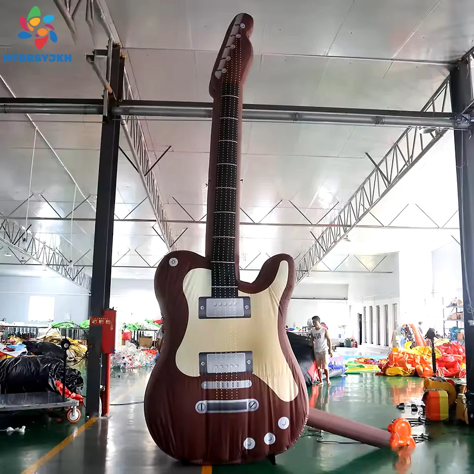 Riesige aufblasbare Gitarre, aufblasbares Gitarrenmodell zum Aufblasen von Musikinstrumenten, Werbedekoration Gitarre