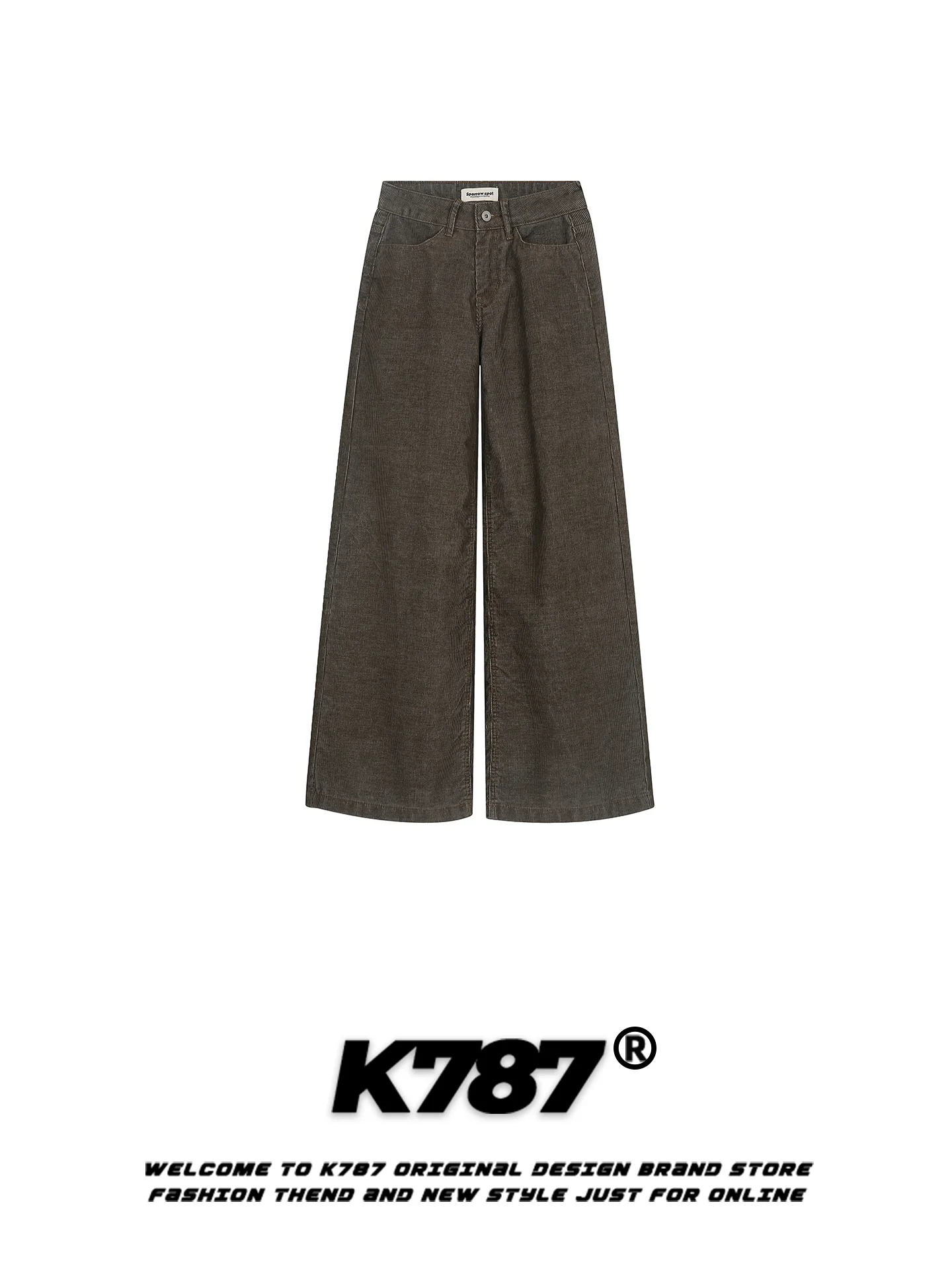 

K787 American Retro Corduroy Wide Leg Casual Pants Loose Slim Straight High Waist Versatile Long Trousers for Men And Women