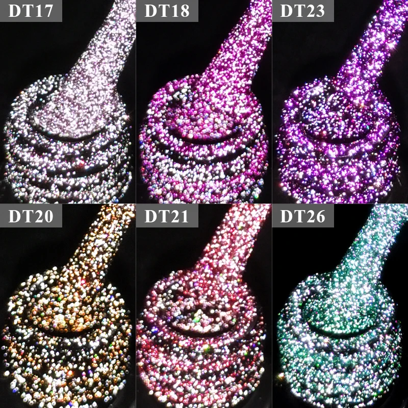 6Pcs Glitter Nail Gel Polish Set Popular Colors Summer Semi Permanent Soak Off UV Varnish Nail Supplies Kit Nail Art Manicure