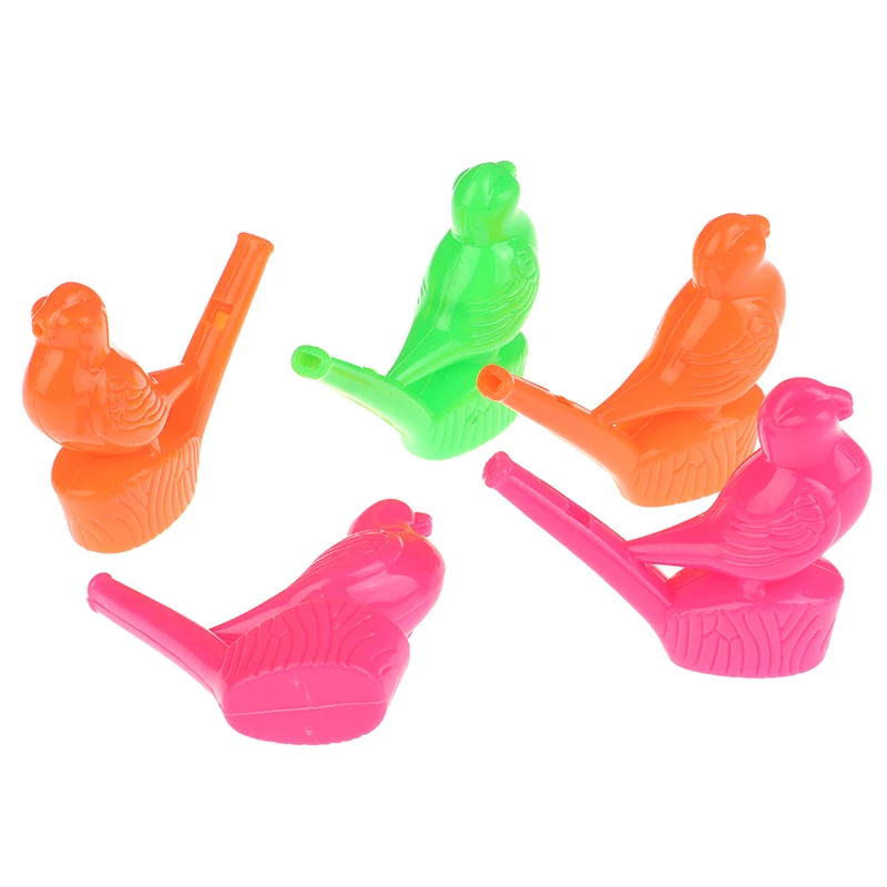 

5Pcs Novelty Water Bird Whistle Colorful Plastic Party Whistles For Kids Musical Instrument Toy Noise Maker Toys