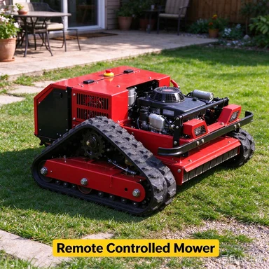 Customized RC Crawler Lawn Mower Battery Driven Remote Tracked Grass Cutting Machine For Orchard Hillside Mowing