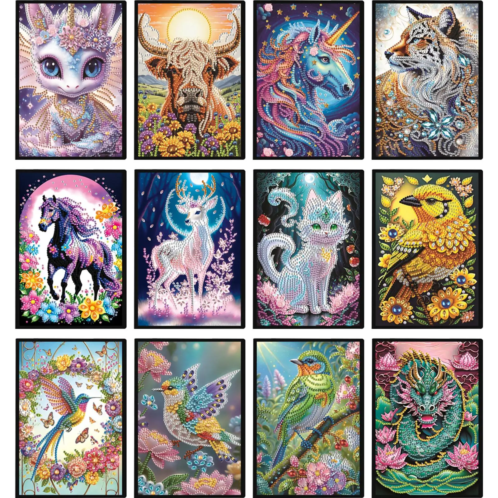 

50-Page A5 Size 5D DIY Diamond Art Painting Notebook Kit Diamond Painting Notebook Set for DIY Gifts and Festive Occasions