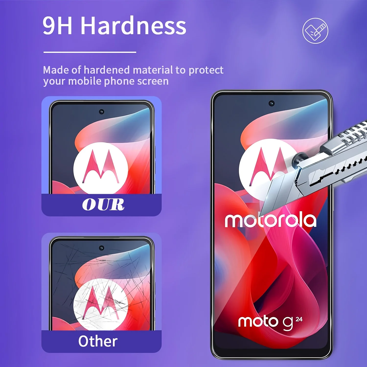 2 حزمة الترا HD الزجاج المقسى حامي الشاشة لموتورولا موتو G04 G05 G15 G35 G45 G55 G85 G14 G24 G34 G54 G64 G84 فيلم #5