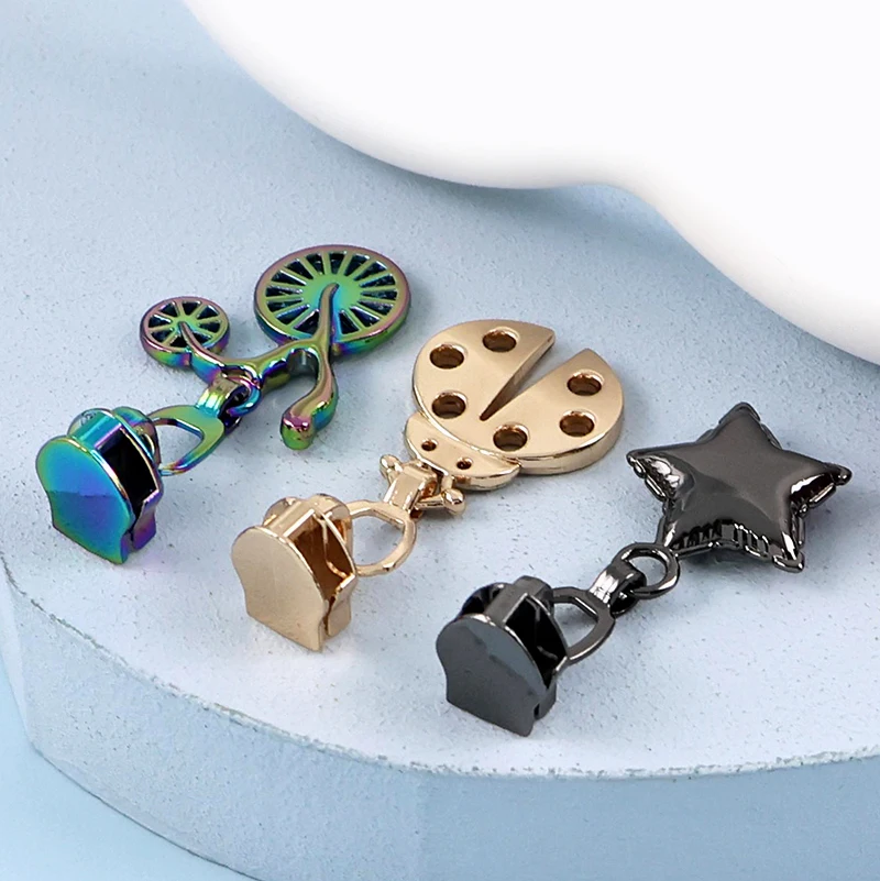 

20-50Pcs 5# Meetee Nylon Zipper Slider Bag Closure Zippers Puller Clothes Decor Zips Head Sewing Zip Pull DIY Replace Accessory