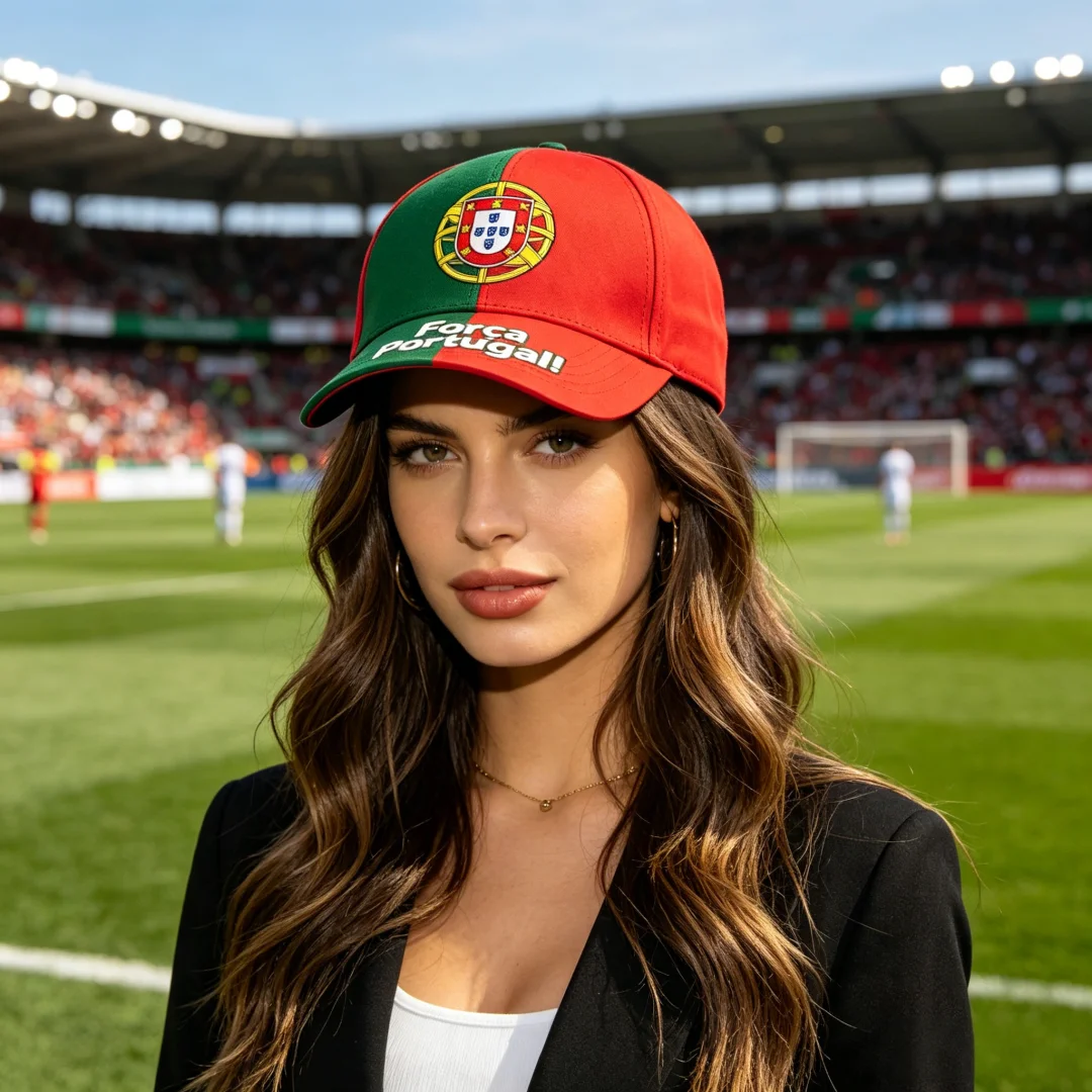 Boné de Beisebol de Futebol de Portugal 2026 em Promoção: Força Portugal! Boné Ajustável para Fãs de Futebol, Chapéus Versáteis e de Alta Qualidade