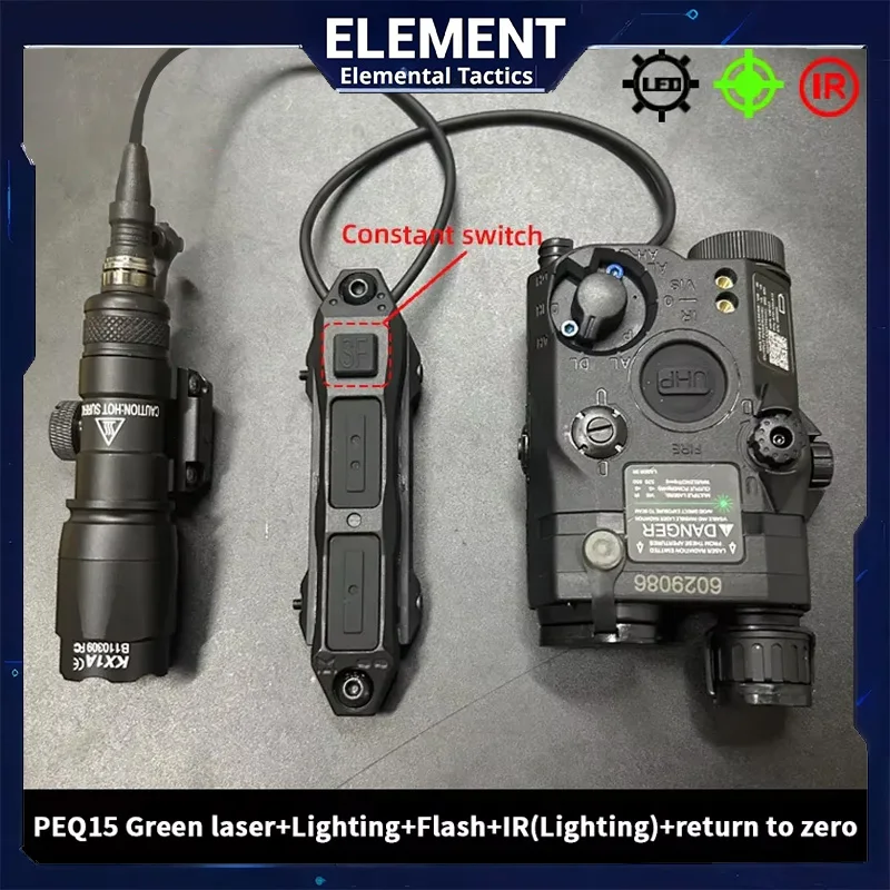 element-peq-15-battery-kit-red-green-laser-ir-flashlight-strobe-tactical-box-combo-with-m600c-torch
