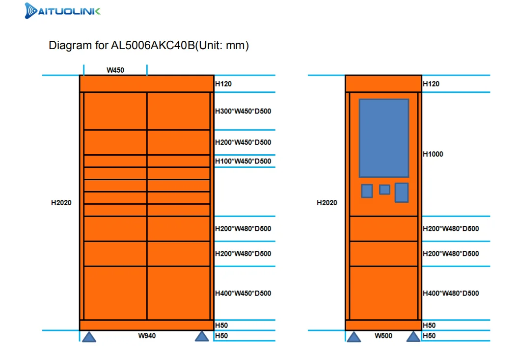 Armadietto per pacchi logistico postale intelligente in metallo per stoccaggio pacchi per chiosco con armadietto intelligente per self-service con software standard