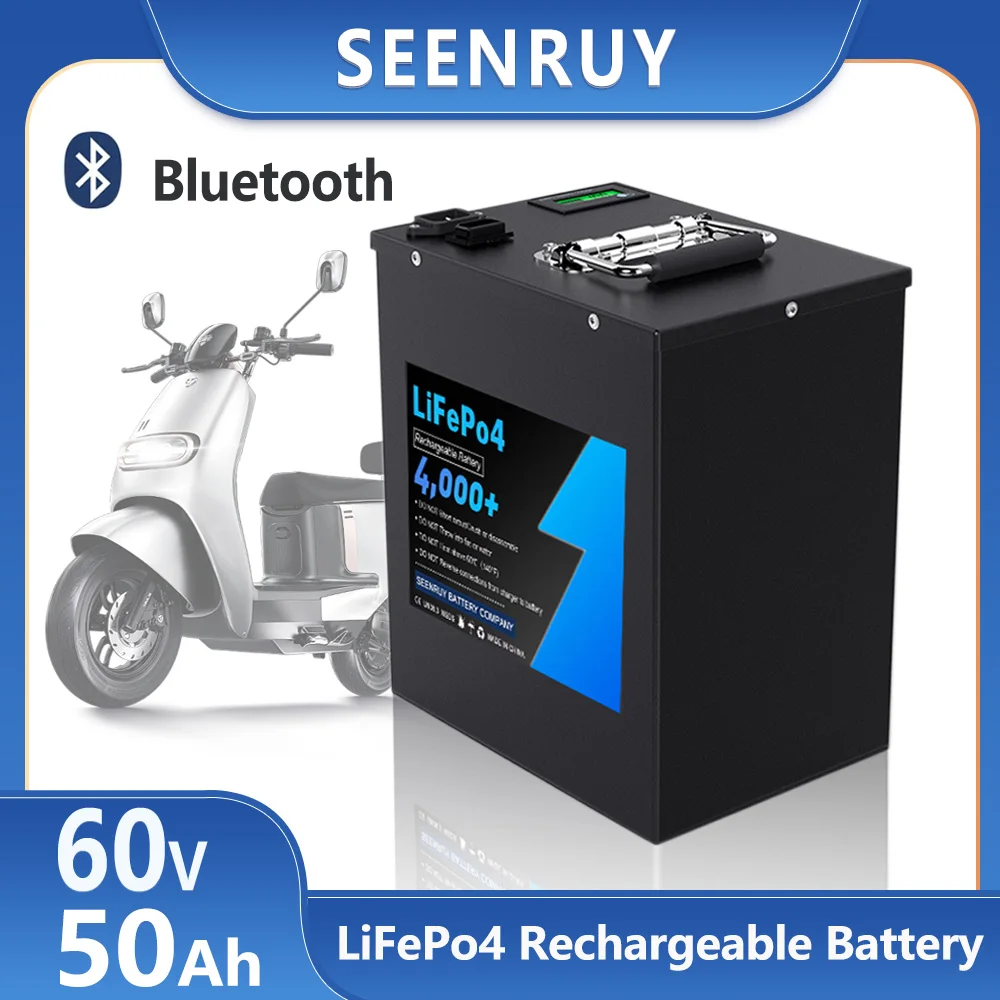 60v 50Ah Long endurance and light weight Lifepo4 Battery Pack with BMS for Electric tricycle Electric vehicle With 10A Charger