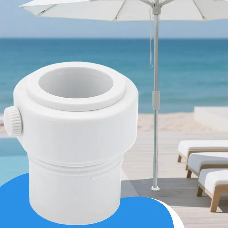Umbrella Pole Stabilizer Umbrella Base Insert Fit 1.35-1.5in Windproof Adapter Sunshade Rod Mount For Rooftop Terrace Beach