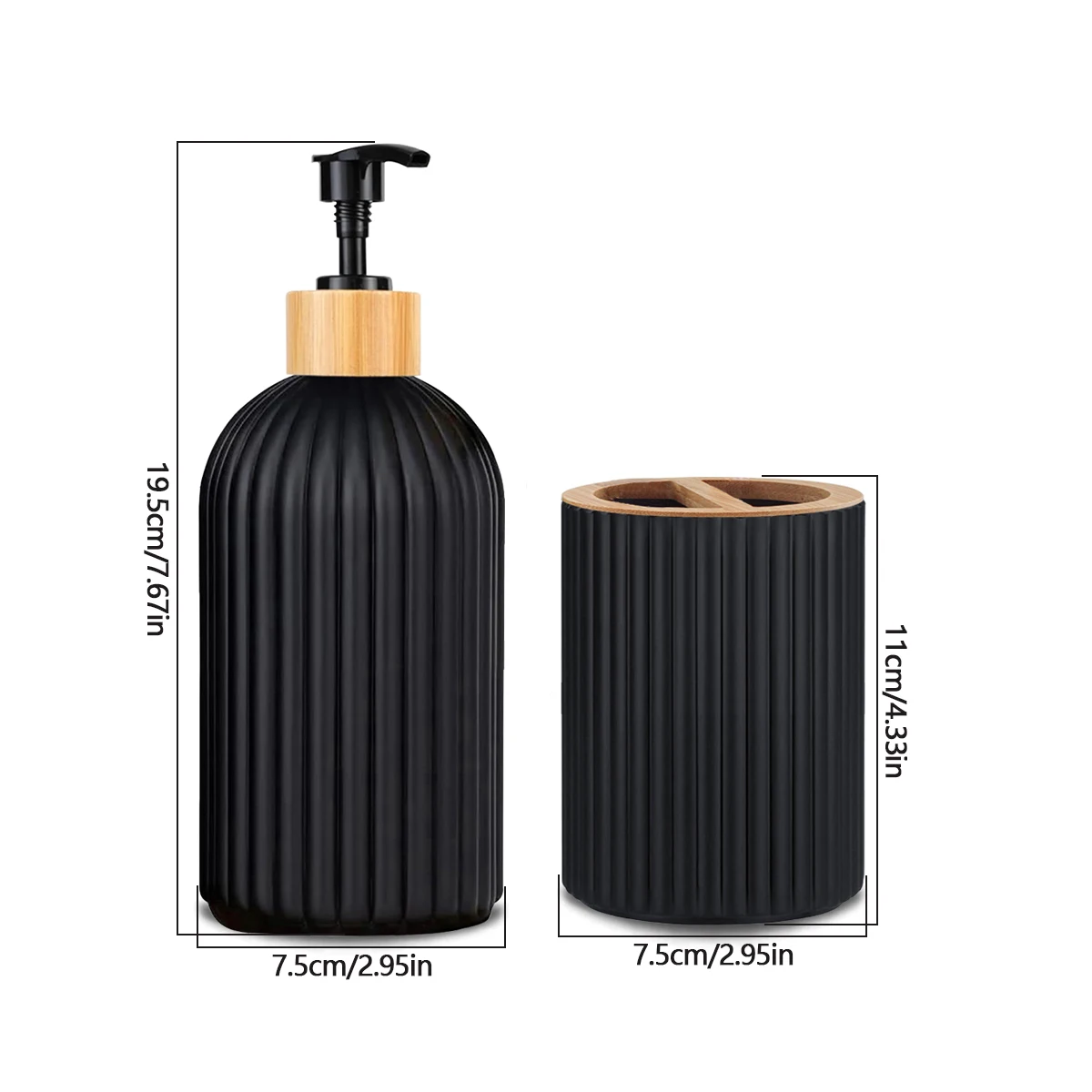 2 sztuk/zestaw ręczny dozownik mydła w piance butelka ze szczoteczką do zębów uchwyt na pastę do zębów Morden Stripe Design dozownik ręczny Bomboo pompa Li