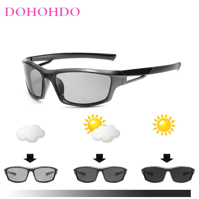 

2025 Fashion Men Polarized Photochromic Sunglasses Women Outdoor Sports Fishing Goggles Driving Shades Sunglasses UV400 Eyewear