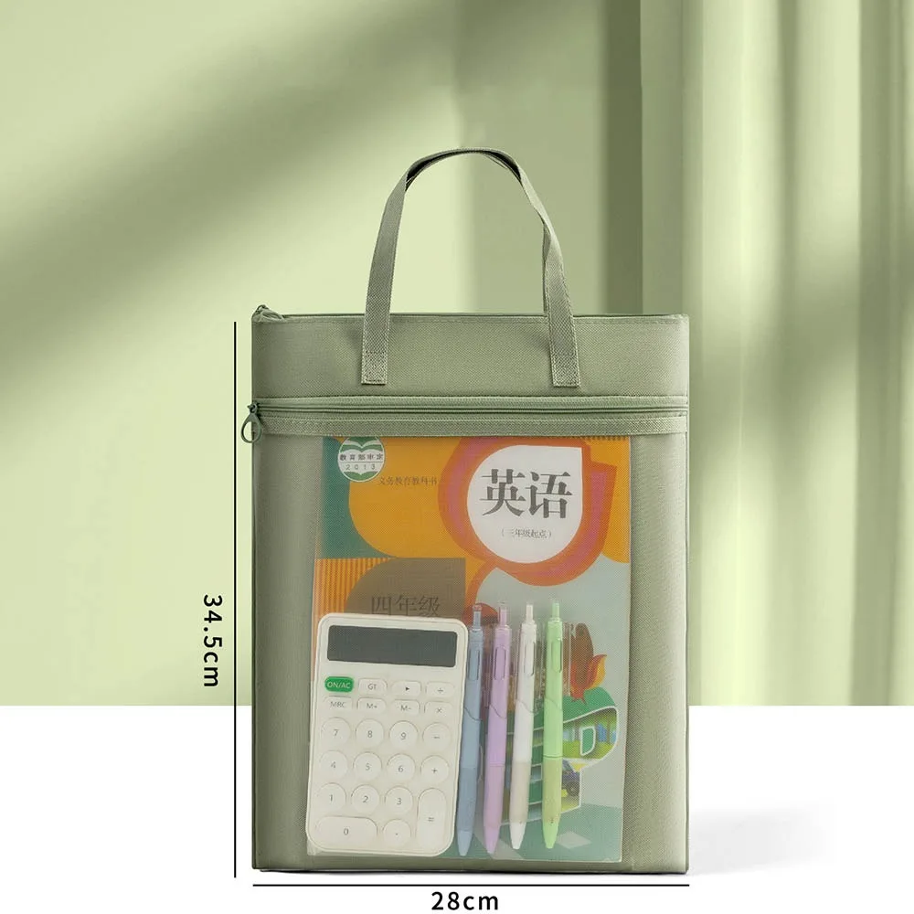 

New Oxford cloth Zipper Pouch Bag Multifunctional A4 Document Bag Waterproof Thickened Data Storage Bag School Office Supplies