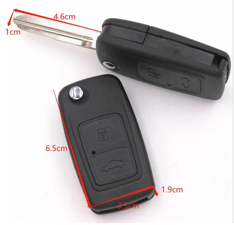 For Chery A5 Fulwin Tiggo E5 A1 EASTER Car Key Case Remote Key Shell Fob Blank Key Folding Flip Uncut Blade