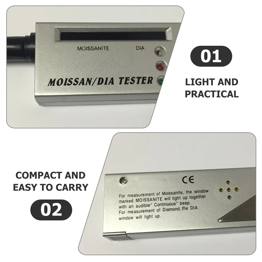 Testeur de diamant léger professionnel et or, conception raisonnable, stylo de haute précision, vérification du métal