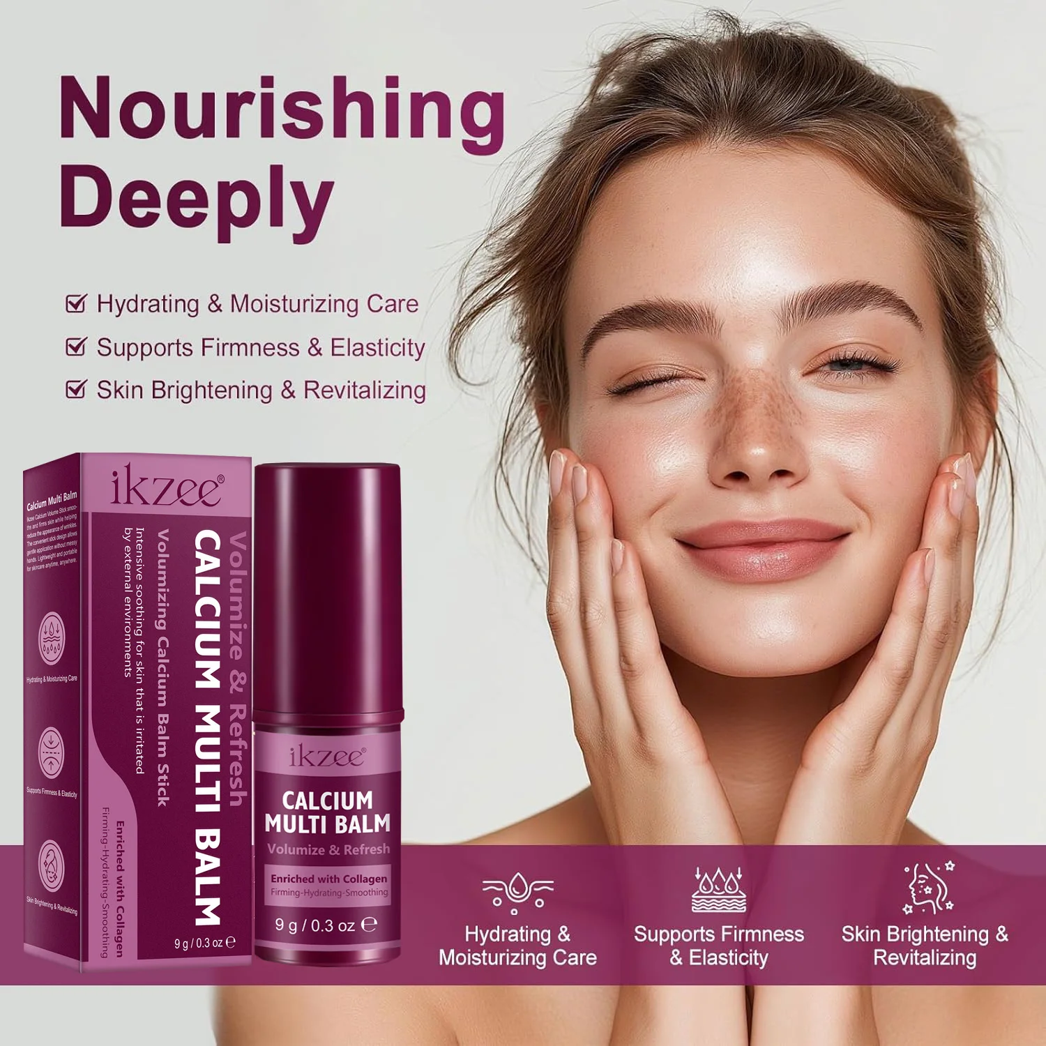 Calcium Volume Multi Balm Strengthen Skin Barrier Oil Control Shrink Pores Increase Skin Elasticity Firming Lifting Face Cream