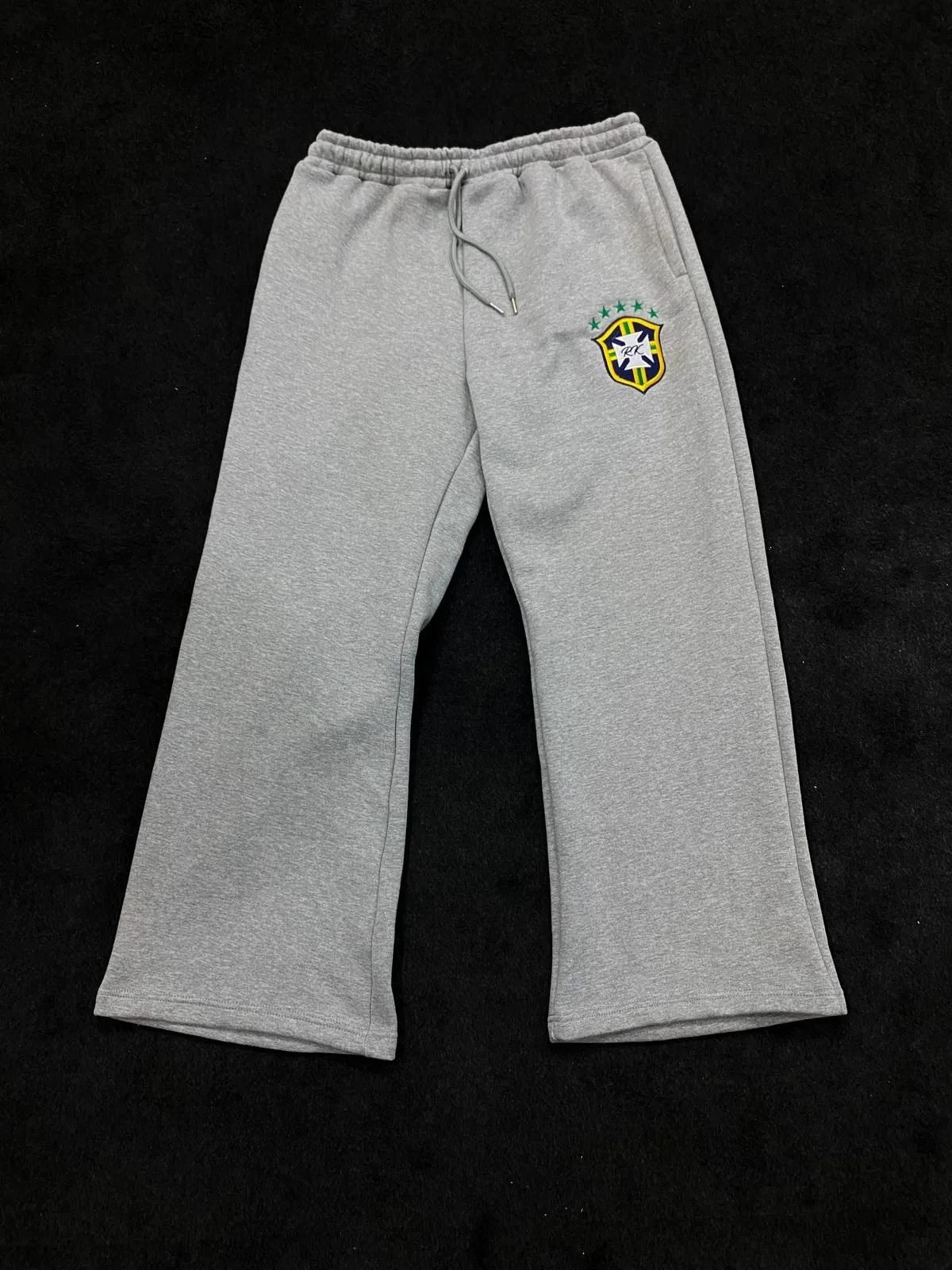 Y2k inverno punk hip-hop na moda bordado padrão casual versátil cordão cintura jogging calças retas casal esporte