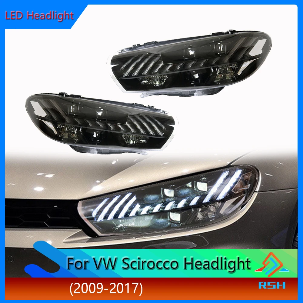 

Car Headlight For Volkswagen VW Scirocco 1.4T 2.0T Front Lamp Modification Audi RS Matrix Style LED Daytime Running Light