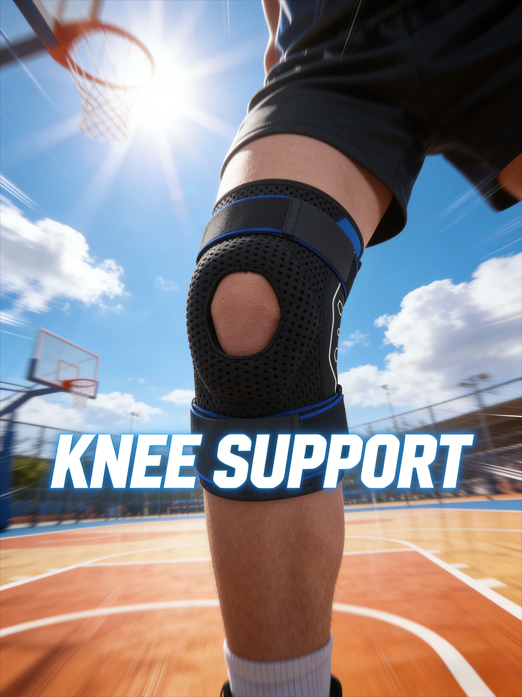 

Пара шарнирных наколенников - боковые стабилизаторы и EVA-накладки для снятия боли при спортивных травмах и защиты