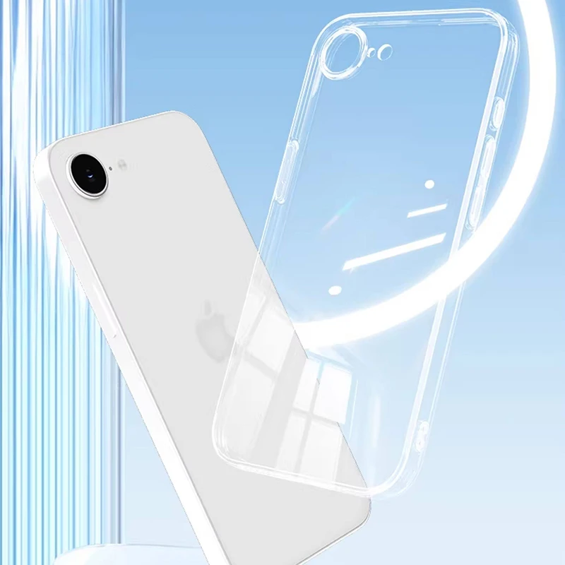 

Clear Anti-Yellow Shockproof Phone Case For iPhone 17e 16e Soft TPU Transparent Cover Full Lens Camera Protection hoesje Coque