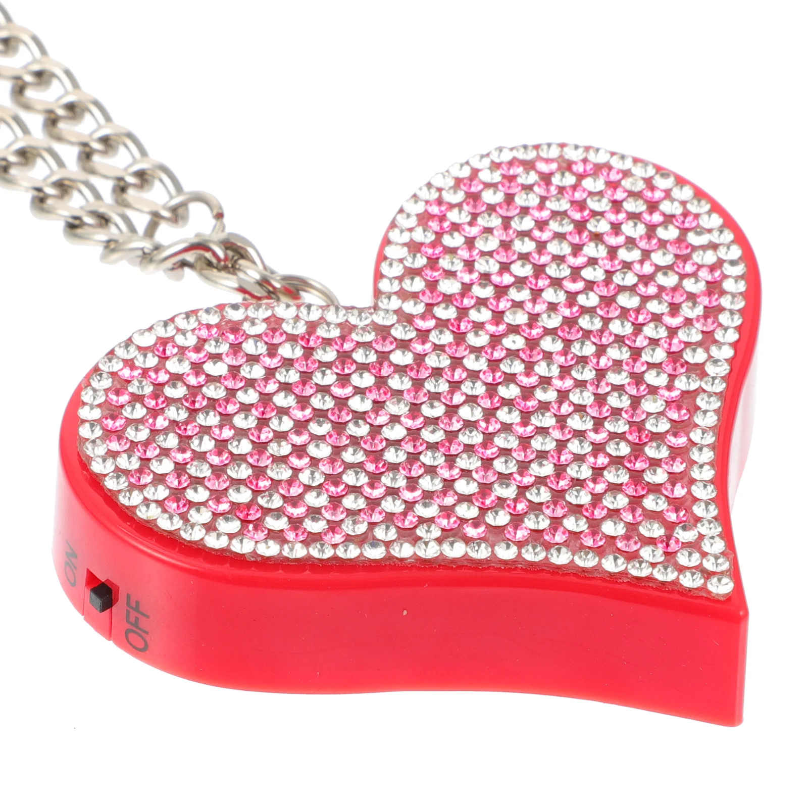 

Portable Heart shape Alarm Keychain Red Personal Security Siren Safe Child Anti Wolf Loud Sound Compact Lightweight