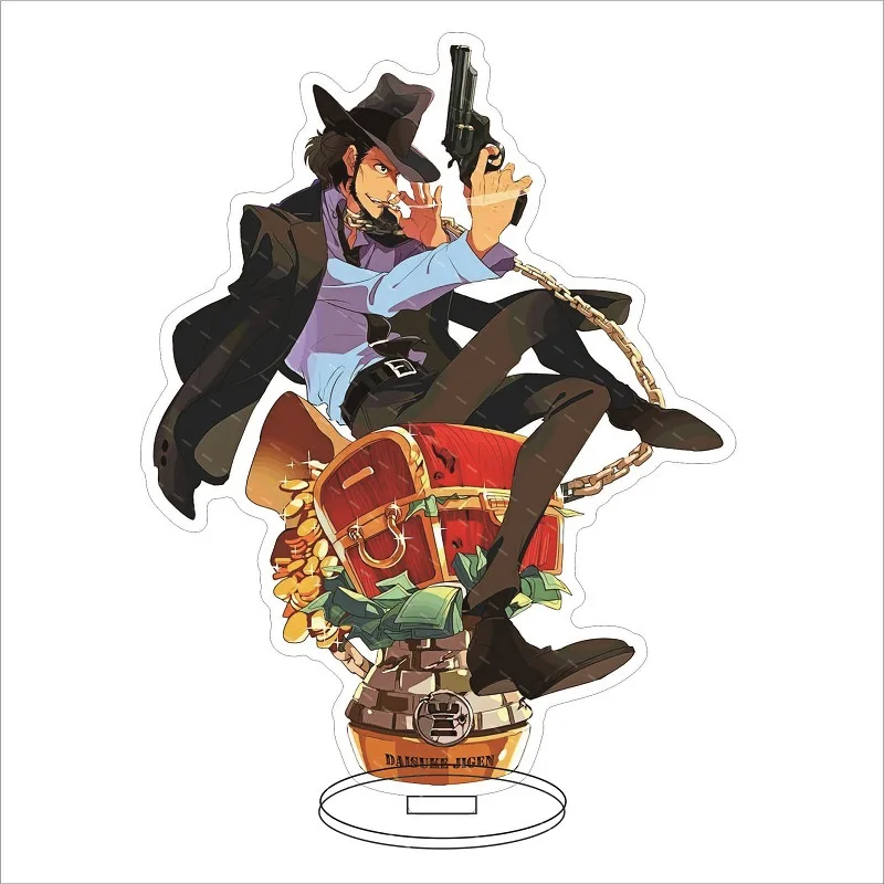 Anime Lupin III Acrylic Stand Jigen Daisuke Mine Fujiko Cosplay Standing Model Plate Desk Decor Standing Sign Fans Xmas Gifts