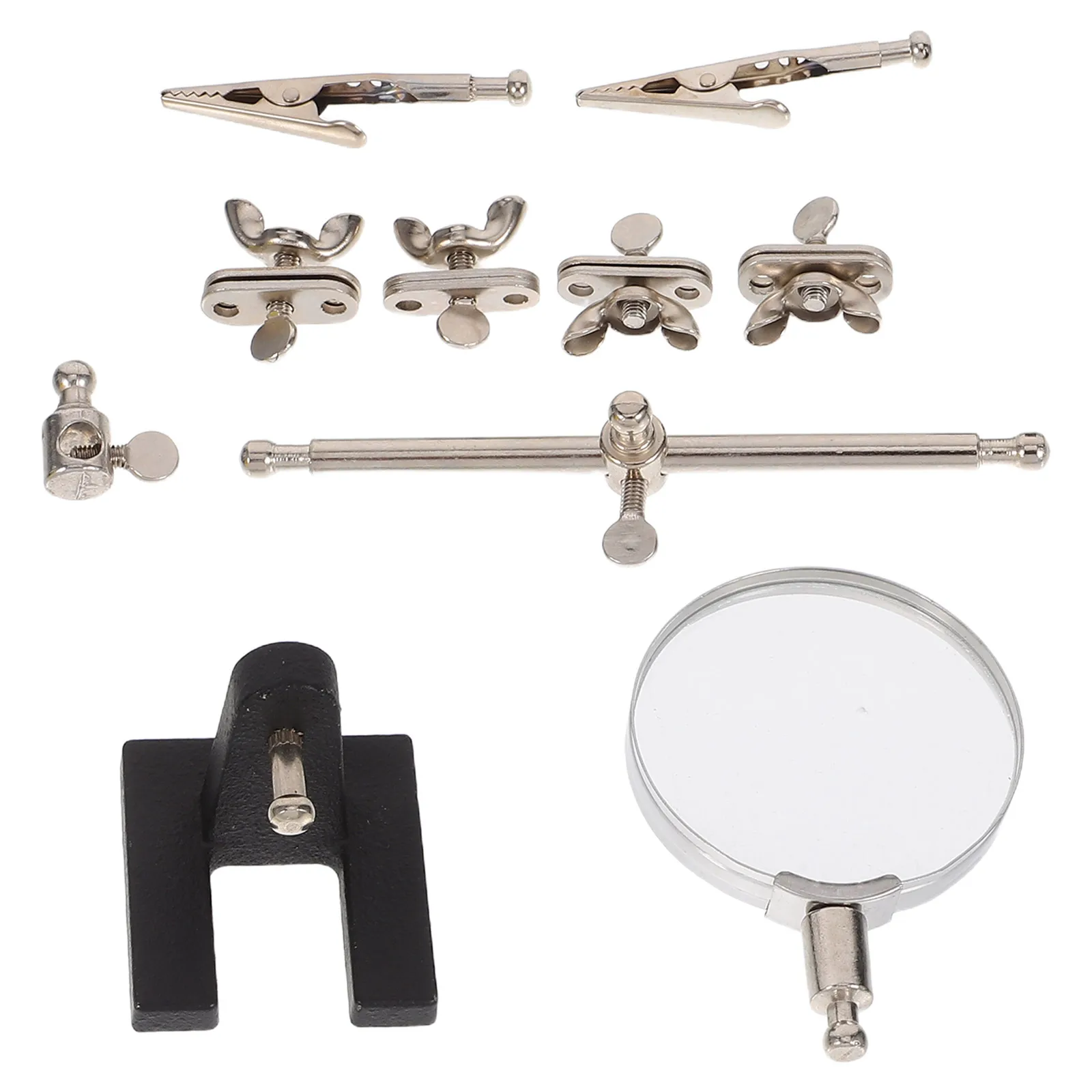 

Auxiliary Frame Magnifying Mirror Helping Hand with Glass Magnifier Device Glasses