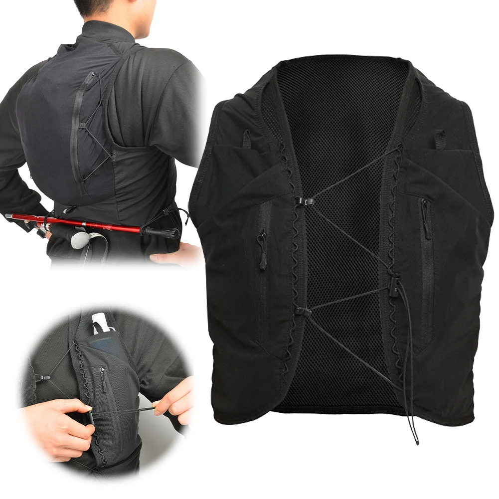 

Hydration Pack Backpack Large Capacity Portable Hydration Bladder Backpack Functional Running Vest for Climbing Hiking Traveling