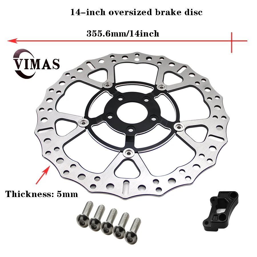 

High-performance Oversized 14-inch Front Floating Brake Disc For Harley-Davidson Years 2014-2023
