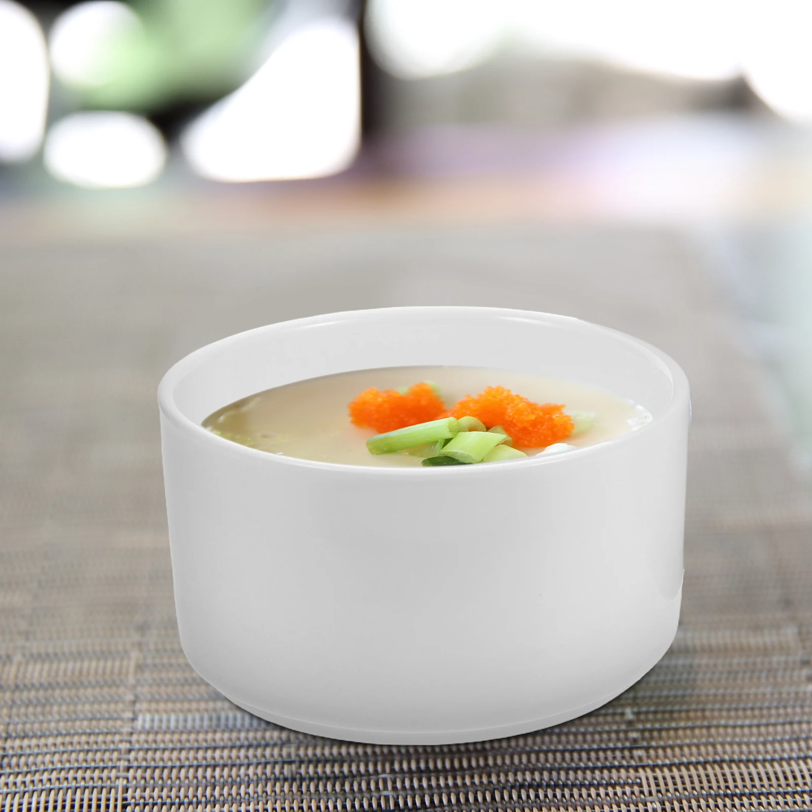 

Ceramic Bowl Sealed Steaming Seasoning Multipurpose White Practical Keeps Food Fresh Delicious Healthy Simple Shape