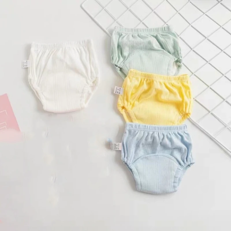 Baby Diapers Solid Color Underwear Washable Shorts Newborn Training Pants Boys Girls Reusable Diapers Baby Breathable Pull Pants