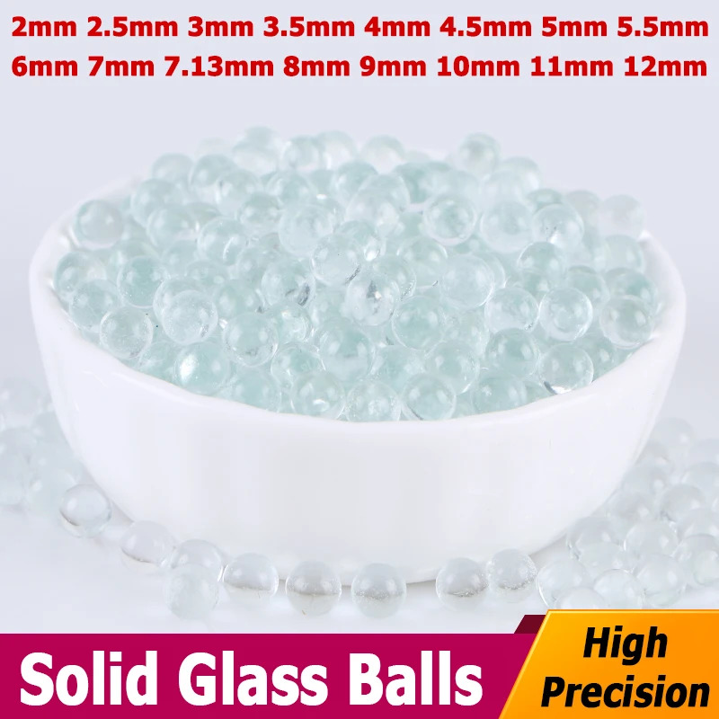 

50-10000pcs Solid Glass Balls 2/2.5/3/3.5/4/5/6/7/8/9/10/11/12mm Transparent High Precision Anti Boiling Ball Oscillation Bead