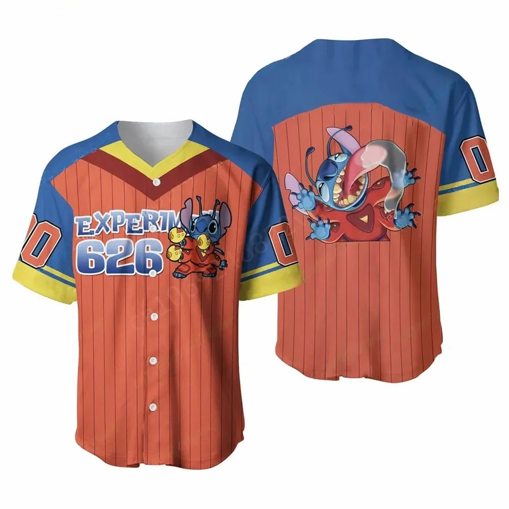 New 2024 Summer Stitch Baseball Jersey Kids Boys Girls Women Men Button Up Shirt