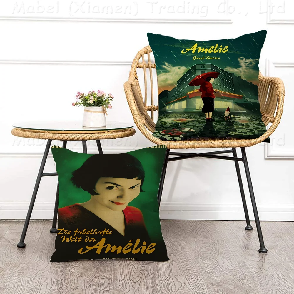 

French Movie Amelie Pillow Gifts Home Office Furnishings Bedroom Sofa Car Cushion Cover Case 45x45cm