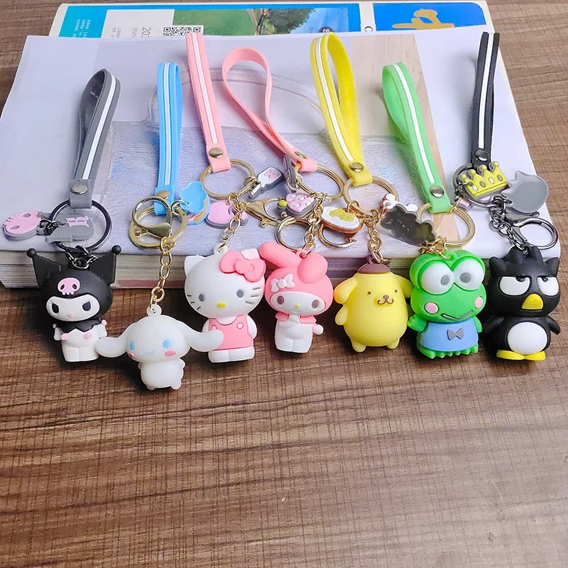 Брелок Kawaii Hello Kitty Sanrio, милые фигурки Куроми, Май Мелоди, Кероппи, Синаморолл, аниме-игрушки для девочек, креативные подарки