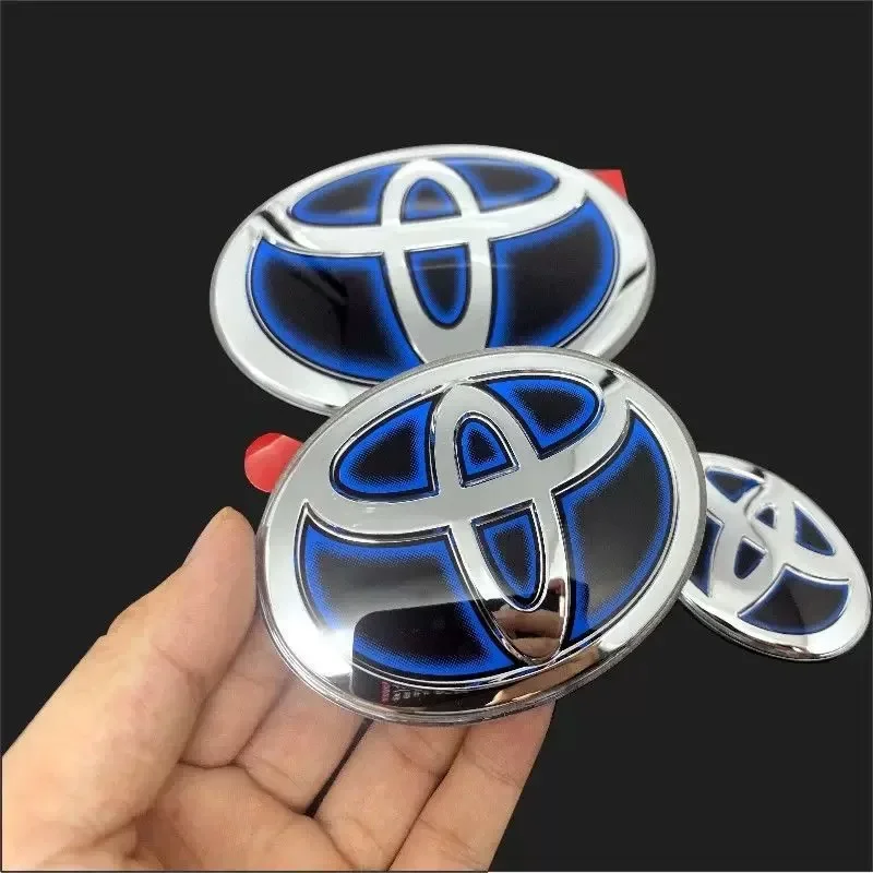 

3D Car Hybrid Blue Logo Front Grill Hood trunk Emblem for Toyota Corolla Camry RAV4 Hilux CHR Highlander Yaris Alphard HRV Reiz